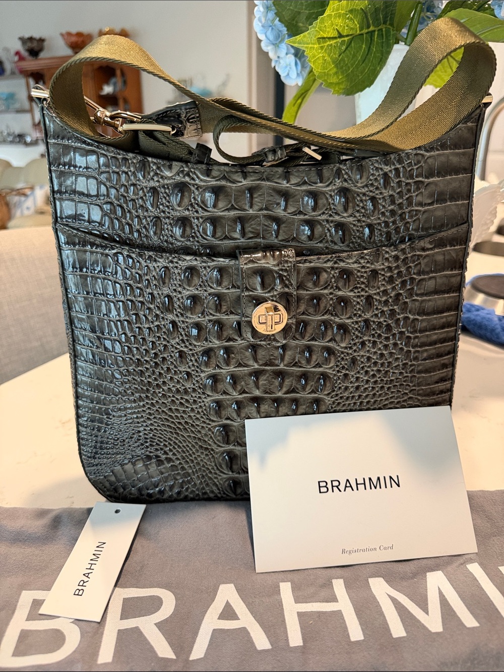 Brahmin Leia Crossbody in Hunter Melbourne